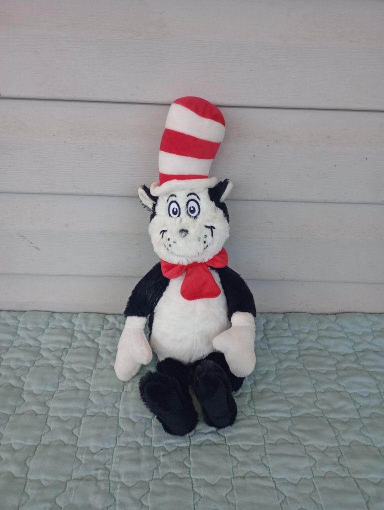 Plush Cat in the Hat Dr Seuss 16" Aurora World Stuffed Animal Toy