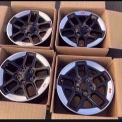 4 —- 5x5 5x127 Jeep Wrangler Wheels 17 Inch 17in 17x7.5 Rims Wheels Only Wrangler  !!!!!!!!!!!!!!