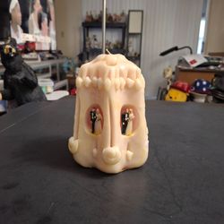 "NEW " Novelty Candle For Weddings Or Anniversaries Featuring Embedded Bride & Groom Figurines Handcrafted In Canada By Rasa Candle