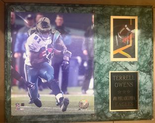 NFL Terrell Owen’s Football plaque