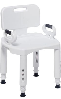 Bathroom Bench with Back and Arms,