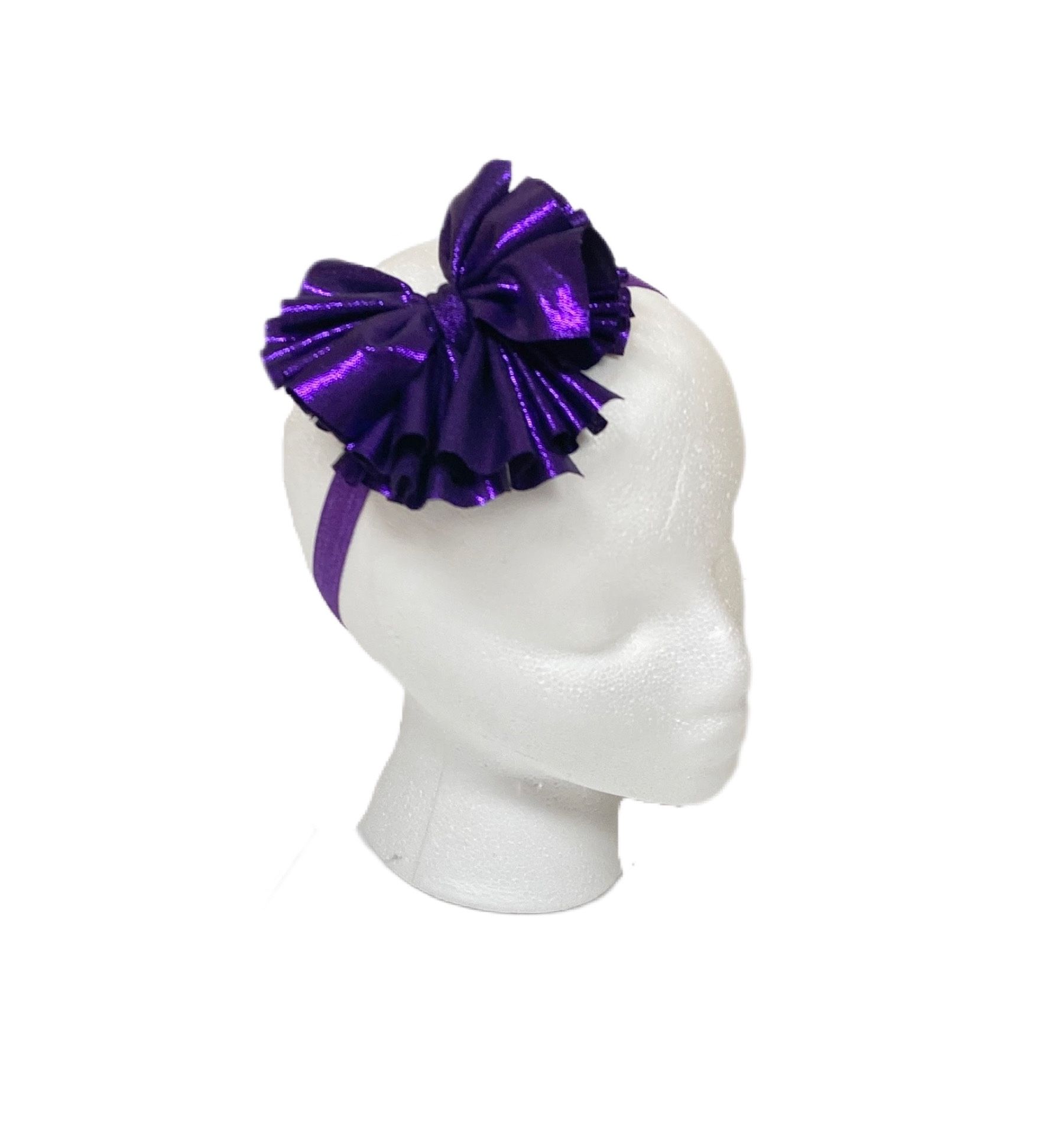 Baby girls stacked fabric bow on headband