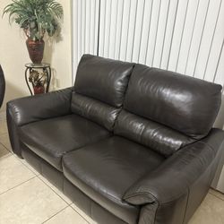 Leather Loveseat