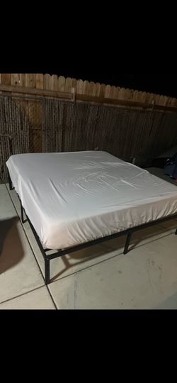 King Size Metal Bed Frame With Mattress