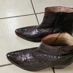 Botines De Piel De Avestruz