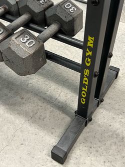 Gold's Gym Two Tier Dumbbells Rack with 10 Dumbbells (155 lbs)