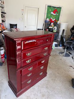 RED MAROON DRESSER