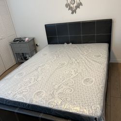 Queen  Bed Frame With Mattress All New Furniture And Free Delivery Free Installation 