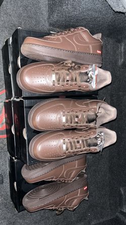 Brown Nike Air Force 1s Supreme