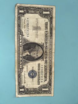 Rare With Star 1 Dollar Bill Valuable Collectible 
