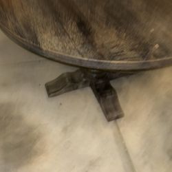 Dark, Wooden Circle Table 