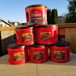LOT of 33 Folgers 22.6-24.2 Empty Plastic Coffee Canisters Container Cans