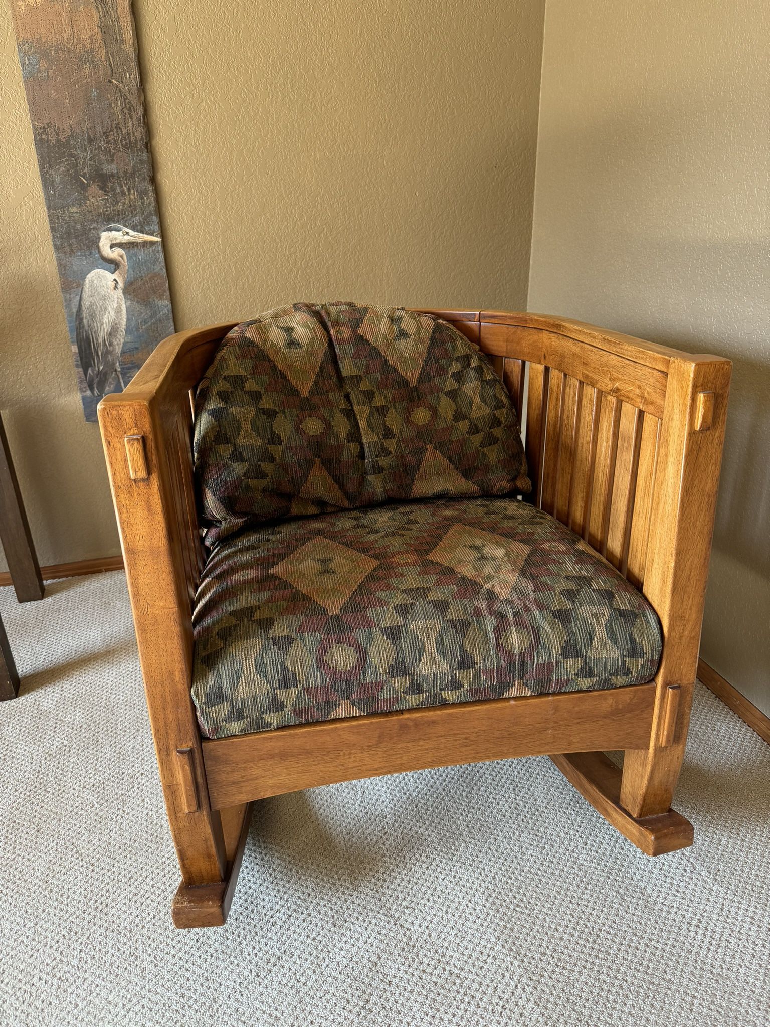 Mission Oak Barrel Rocking Chair