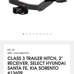 Trailer Hitch - Class 3 - Curt (never used)