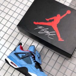 Travis Scott Jordan 4s Blue  Dm For What Size You Need ONLY SHIP  1:1 