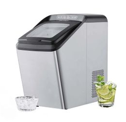 VEVOR Countertop Ice Maker, 30lbs in 24Hrs, Auto Self-Cleaning Portable Ice Maker with Ice Scoop, Basket and Drainpipe, 2 Ways Water Refill Stainless