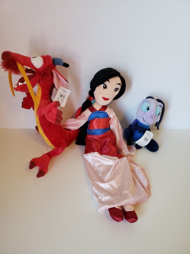 Mulan Disney Store Plush Stuffed Animals Mushu
