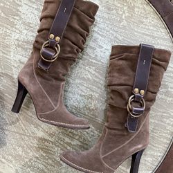 Coach suede heeled boots - Size 7-1/2 excellent condition worn twice