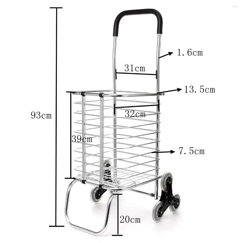 Portable Aluminum Foldable Shopping Cart Trolley - $45