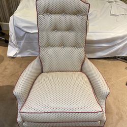 High-Back Upholstered Arm Chair 