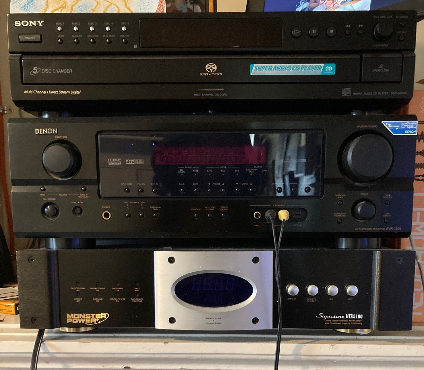 Denon Receiver And Sony 5 Disc Changer