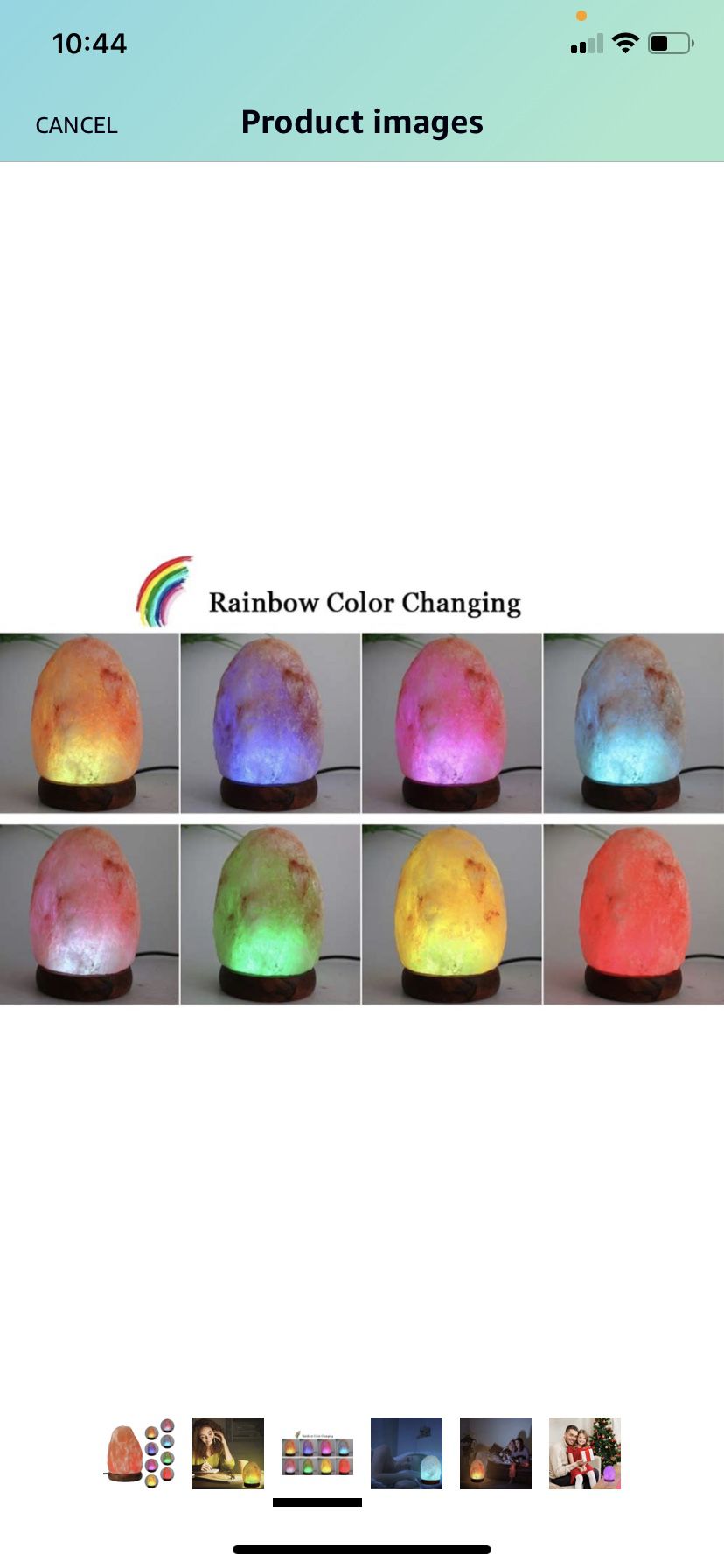 FANHAO USB Himalayan Salt Lamp with 7 Colors Changing, Natural Crystal Salt Rock Lamp Table Lamps for Air Purifying, Home Décor - Hand Carved, LED Bul