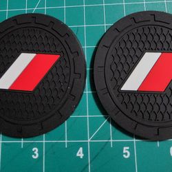 Sets Of 2 Silicone Anti Slip Cup Mats Toyota TRD, Honda And Volvo