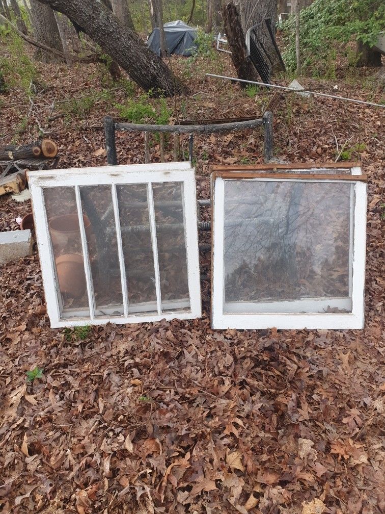 Old Wooden Farm House Windows
