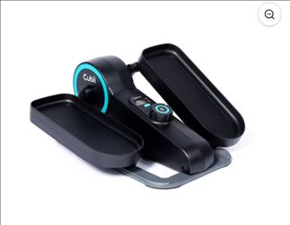 Cubii Move Under Desk Elliptical in black with turquoise accents (se hable español)