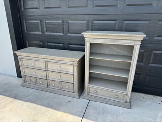 Matching almost new dresser and bookcase
