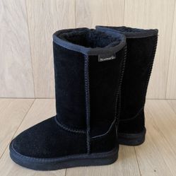 Bearpaw Youth Size 13 Winter Snow Boots Black Suede