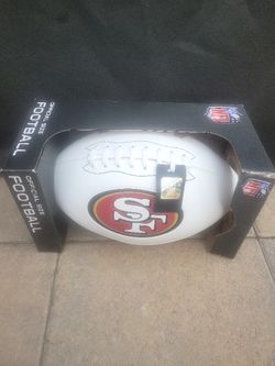 Brand New San Francisco 49ers Official Size White Panel Football For Autographs