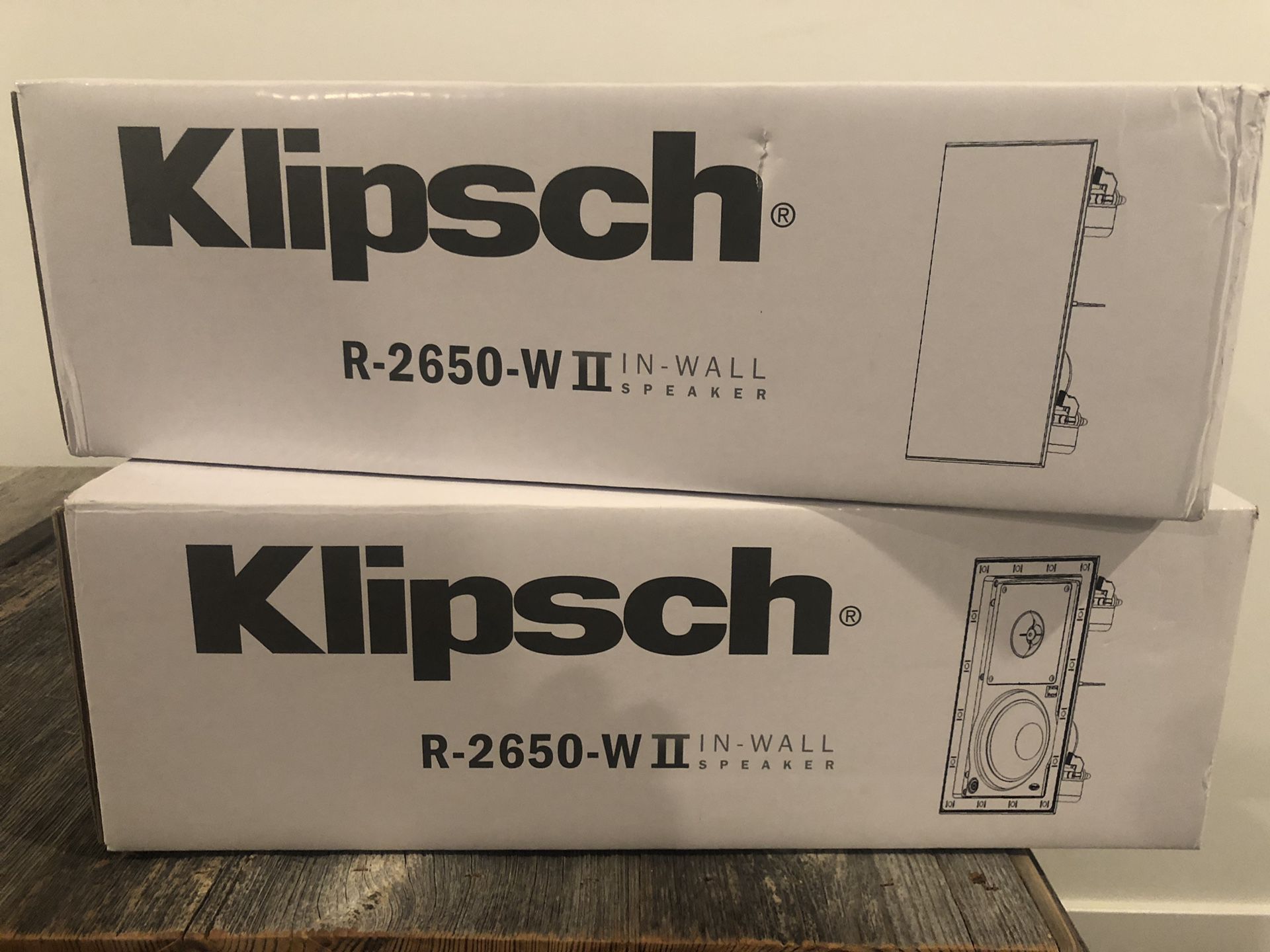 Two New Klipsch 2650 W2 IN-Wall Speaker