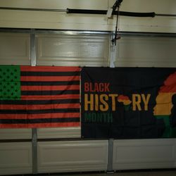 Black History Banner/Pan- African American Flag