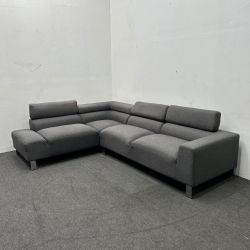 Gray Sectional Couch with Adjustable Headrest - Can Deliver - Clean af - Retails 1.5k
