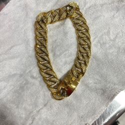Diamond* Gold Dog Collar Chain 