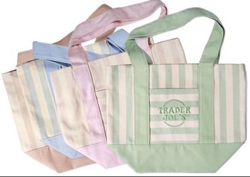 Trader Joe’s Striped Mini Tote Bag Set
