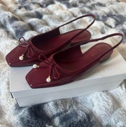 Charles & Keith Red Ballerina flats