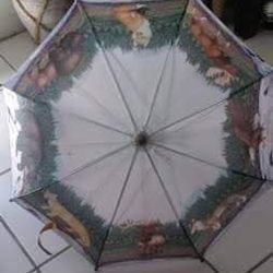 Childs rain umbrella printed with wild North American animals $5 FIRM