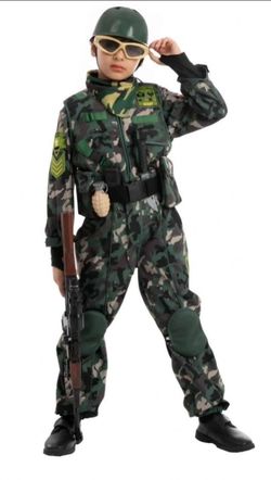 NEW HALLOWEEN MILITARY COSTUME FOR KIDS SIZE MEDIUM