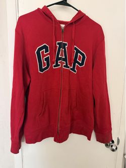 Red GAP Zip-Up Hoodie