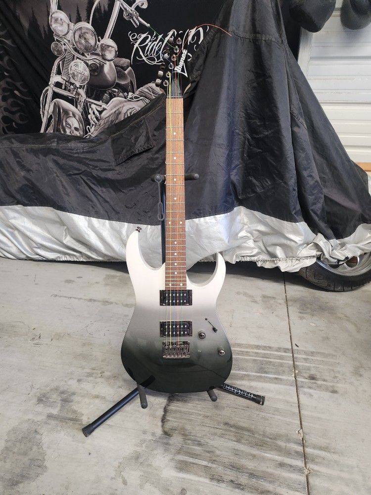 Ibanez Electric Guitar RG421 white to black fade