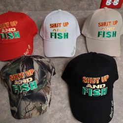  "SHUT UP AND FISH" CAPS  🤐