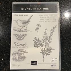 STAMPIN’ UP! Cling Stamp Set: Etched in Nature