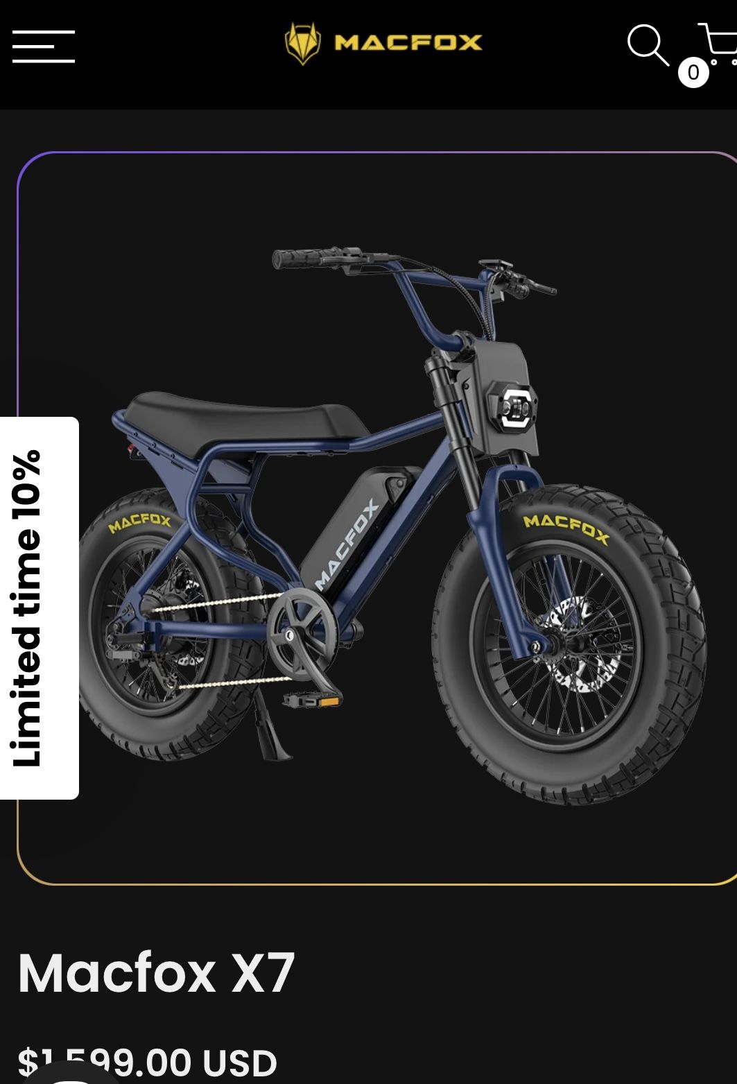 Macfox X7 E-Bike Brand New In Box