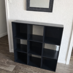 Black 9-Cube Storage Shelf