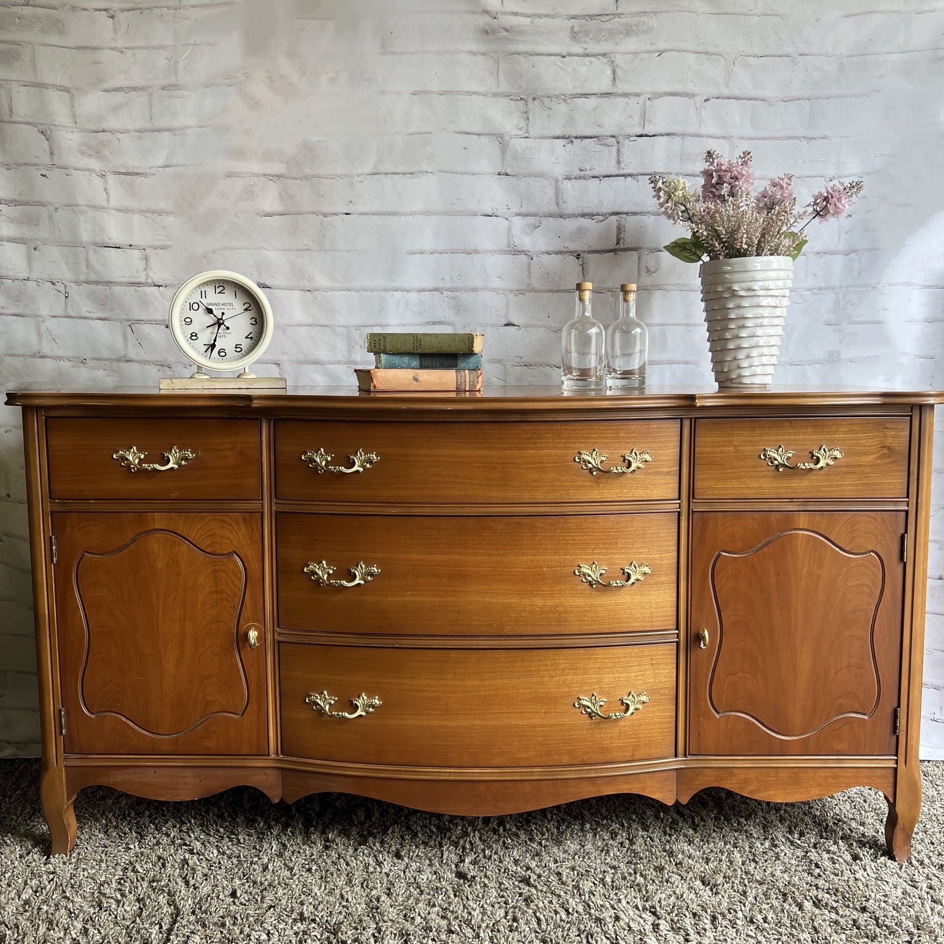 Awesome Solid Wood Cabinet Drawer Shelf Entryway Table Side Table Credenza Buffet 