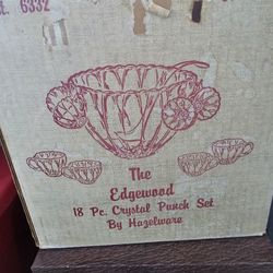 Edgewood 18 PC  Crystal  Punch Bowl.