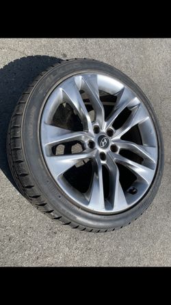 1 Only - 245/40r19 5x114.3 5x4.5 Stock Hyundai Genesis Wheel Rim Good 90% Treads Tire!!!