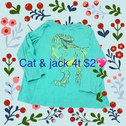 Cat & Jack T-shirt Long Sleeve Size 4t 💖💖A1